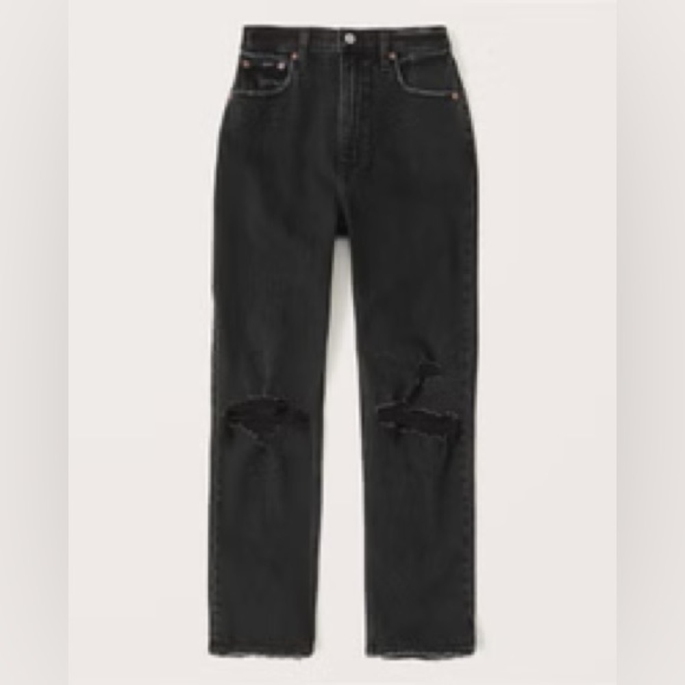 A&F Ultra High Rise Ankle Straight Jeans | Like New